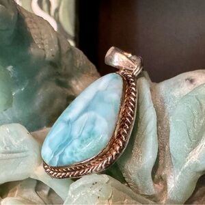 Natural Larimar Pendant
